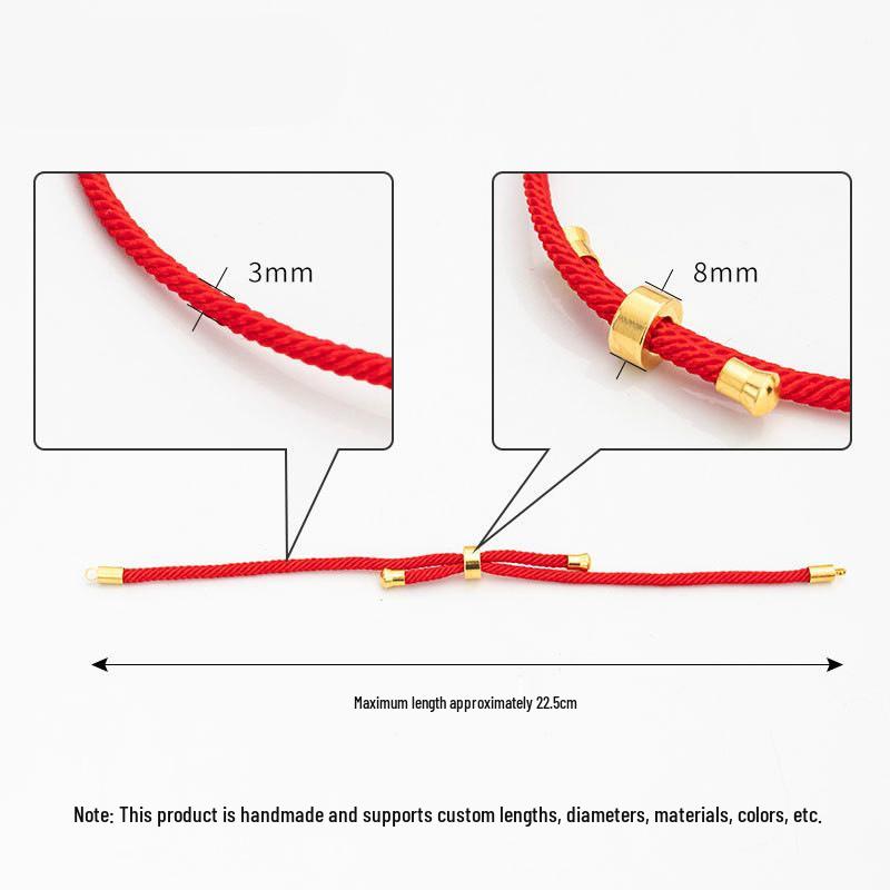 Handmade Adjustable Red Nylon Bracelet Cord for DIY Jewelry