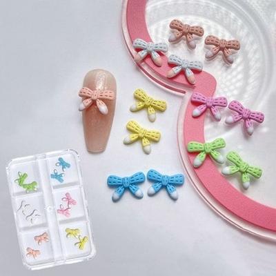 Nail Art Mignon Couleur Pastel Pièces Ruban Ensemble de 12