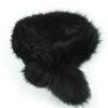 Great Salvatore Ferragamo genuine fur shawl black Fox FOX Women Used