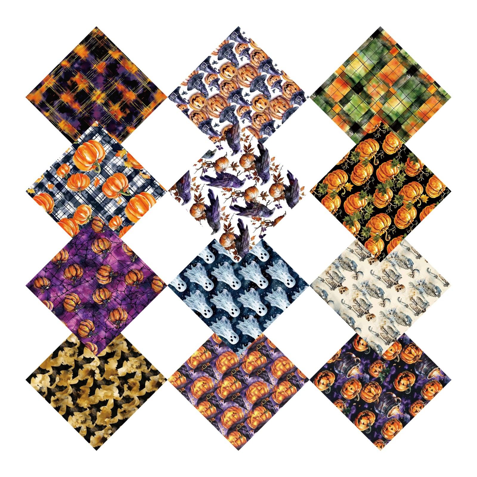 

Набор бумаги с узором на Хэллоуин, декоративная бумага для изготовления открыток, рукоделия, скрапбукинга, украшения One Size