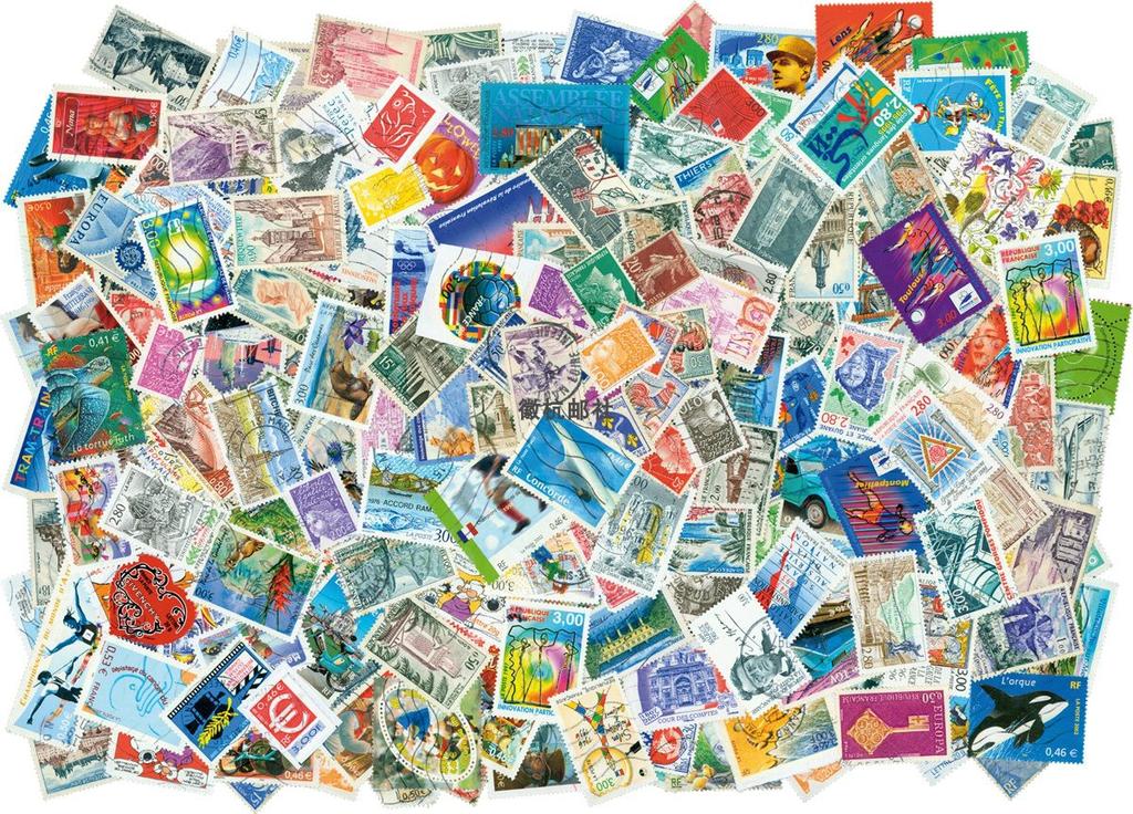 100 Different Real Stamped French Stamps Postage France Post Stamps Collection Crafts Postage Stamps For Scrapbooking Material