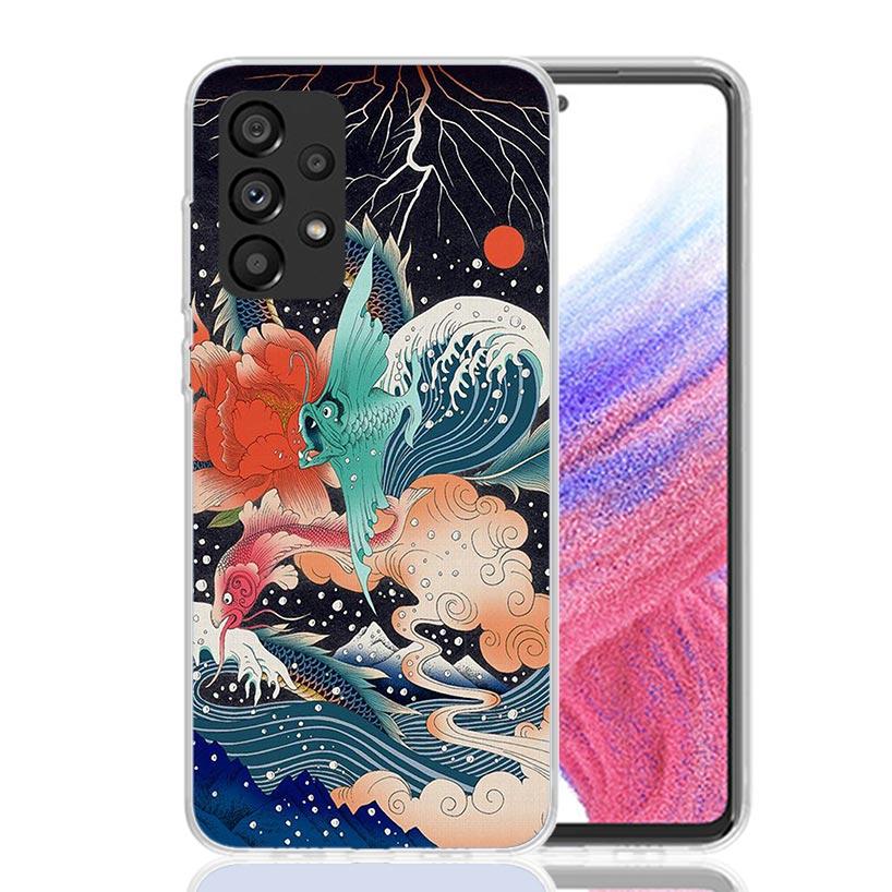 Japanese Pub Wave Anime Arrived Phone Case For Samsung Galaxy A13 A14 A15 A16 A17 A53 A54 A55 A56 A33 A34 A35 A36 A23 A24 A25 A2