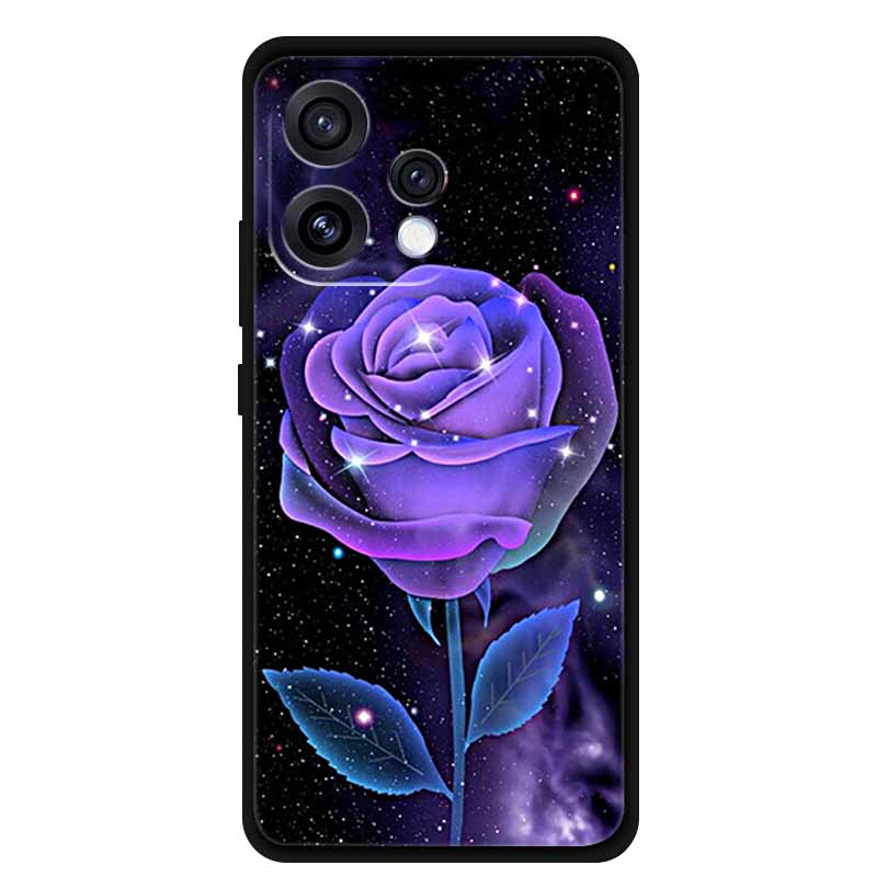 For Oppo Reno15 5G Case 6.59" Cute Cat Balck Edge Soft Silicone Wolf Phone Back Cover For Oppo Reno 15c 5G Protective Lion Funda
