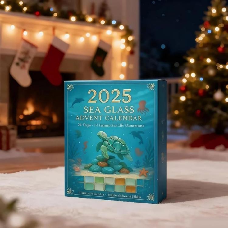 Family Interactive Marine Animal Acrylic Advent Calendar Ornament Christmas Daily Surprise Decorations