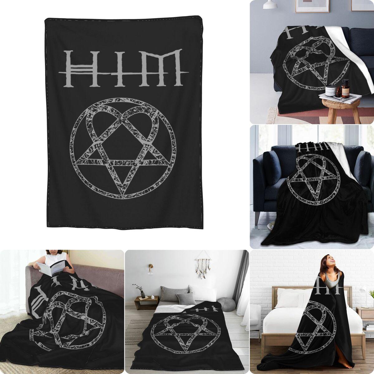 Textilien Unisex Coral Him Ornate Heartagram Ultra-Soft Micro Fleece Blanket Casual Textile Dust Cover Cover Blanket