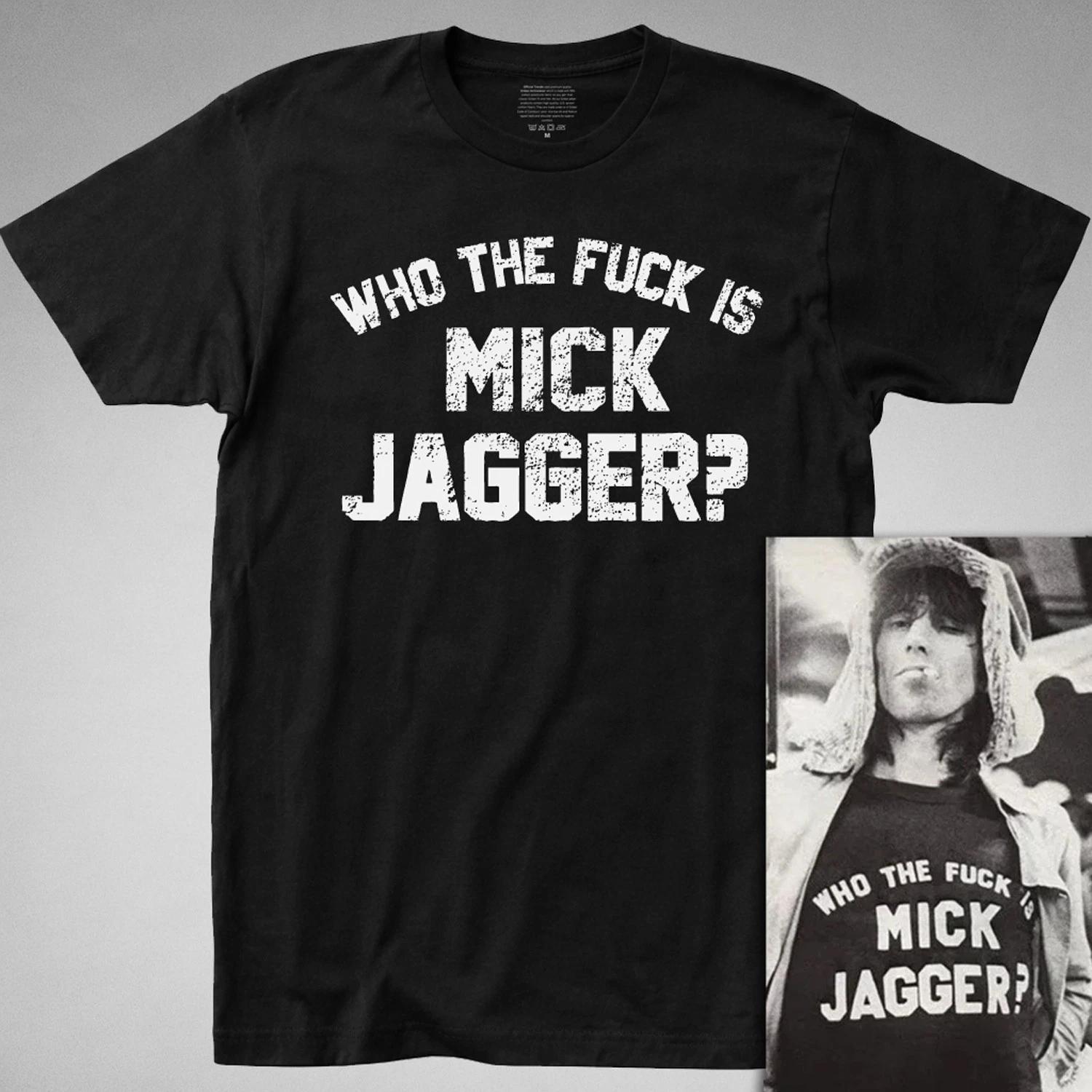 Who the f*** is Mick Jagger T Shirt worn by Keith Richards stones rolling M