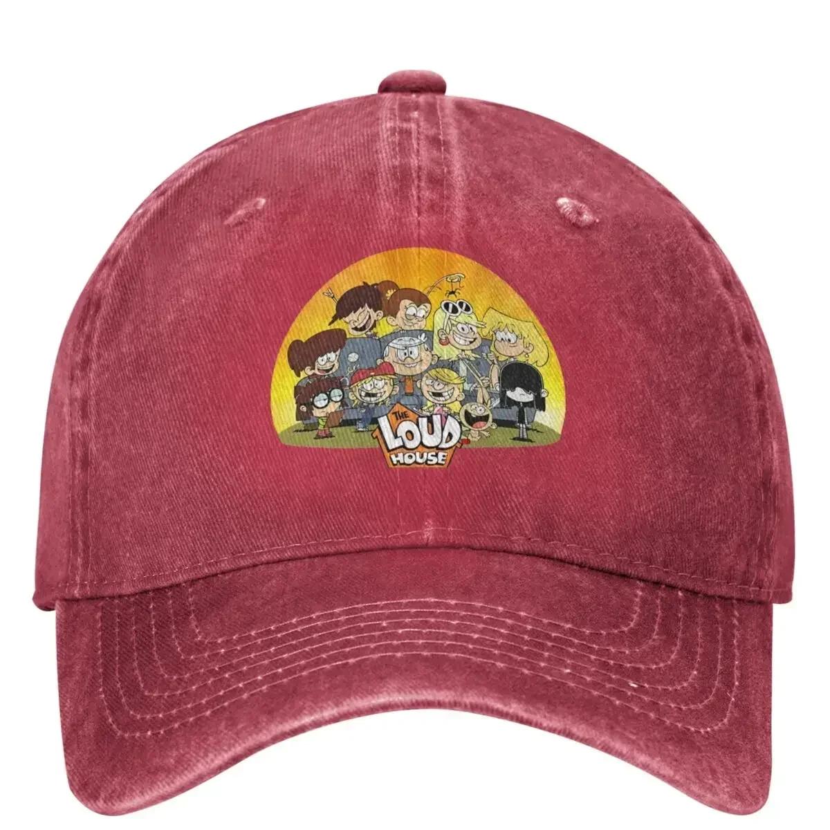 

LLoud Houses Family Cartoon Baseball Cap Casual WoUnisex Unisex Hip Hop Dad Hats Designer Kpop Rock Snapback Cap Gift One Size