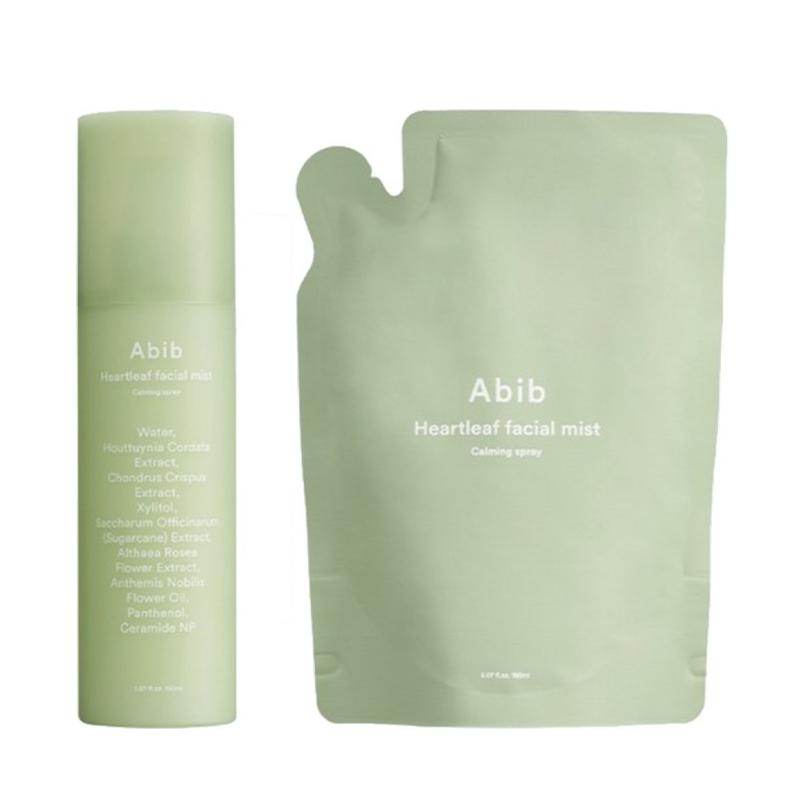 Набор Abib Heartleaf Мист для лица успокаивающий спрей 150 мл + Рефилл 150 мл – Успокаивающее увлажнение