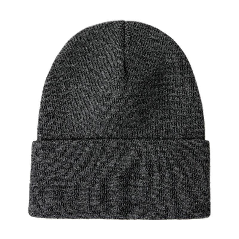 Kega solid color knitted hat autumn and winter warm ear protection thickened versatile men's wool hat