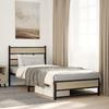 Vidaxl Metal Bed Frame, Without Mattress, Sonoma Oak, 90X200 Cm