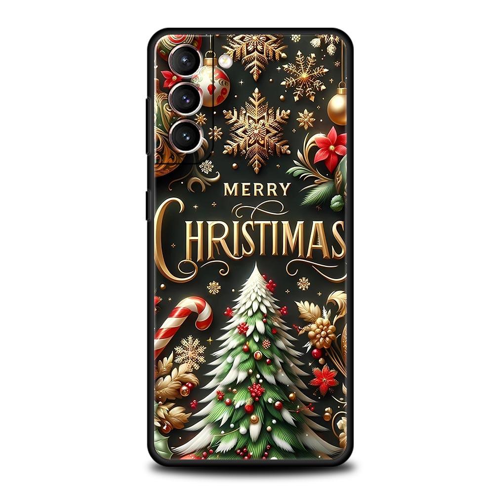 Merry Christmas Phone Case Cover for Samsung Galaxy S26 S25 S24 S23 S22 S20 S21 FE Ultra S25 Edge Plus 5G Soft TPU Shell Fundas