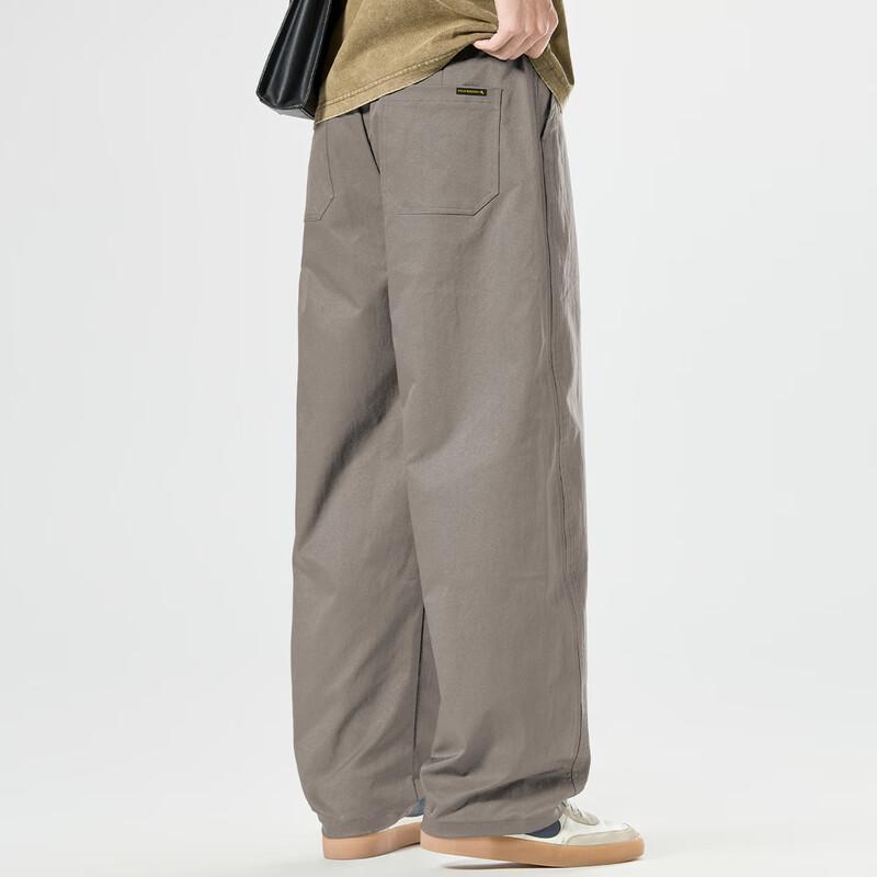 Men's Loose Fit Straight Leg Casual Trousers