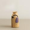 Handmade Art Deco Ceramic Tabletop Vase Creative Painted Flower Design Scratch Resistant Eco-Friendly Decorative Arrangement for