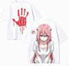 T-shirt dla miłośnika anime Elfen Lied Harajuku Bawełna Nowy Model High Street Retro Moda Oversize Unisex Dla Par wysoka jakość Dla Par