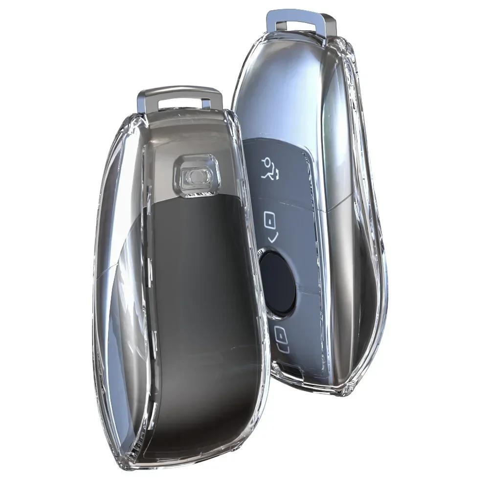 Custodia protettiva trasparente in TPU per chiave auto per Mercedes Benz Classe E C S GLC E200 E400 E63 W213 S550 S560 C260 A200