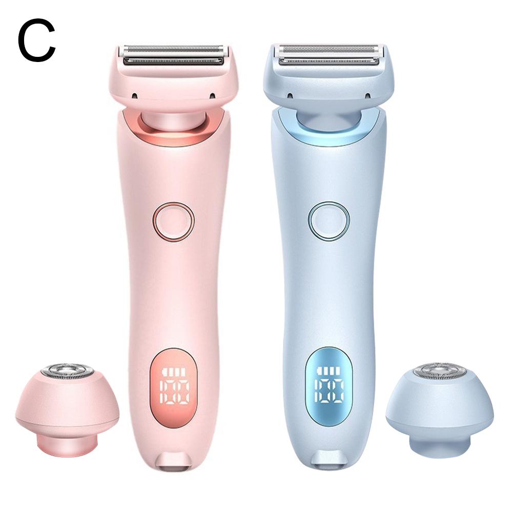 Electric Razors for Women 2 In 1 Bikini Trimmer Face Shaver IPX7 Waterproof Hair Removal for Underarms Legs Painless Shaving