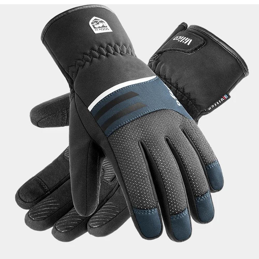 Black Winter Warm Fleece Gloves Waterproof Full Fingers Cycling Glove Outdoor Sports Running Hiking Motorcycle Snowboard Skiing Gloves Touch Screen.