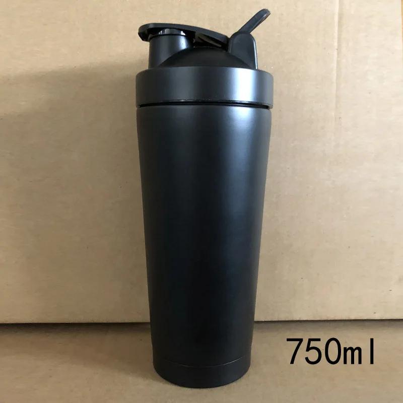 Cană termos din oțel inoxidabil cu strat dublu, 25 oz, cu agitare în vid, 750 ml, pudră proteică sportivă, pentru conservarea căldurii