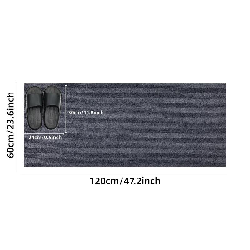 

Полосатый кухонный ковер, простой красный кофейный, серый придверный коврик, прочный для двора, нескользящий коврик для ног, простой для улицы, износостойкий 40x60CM серый