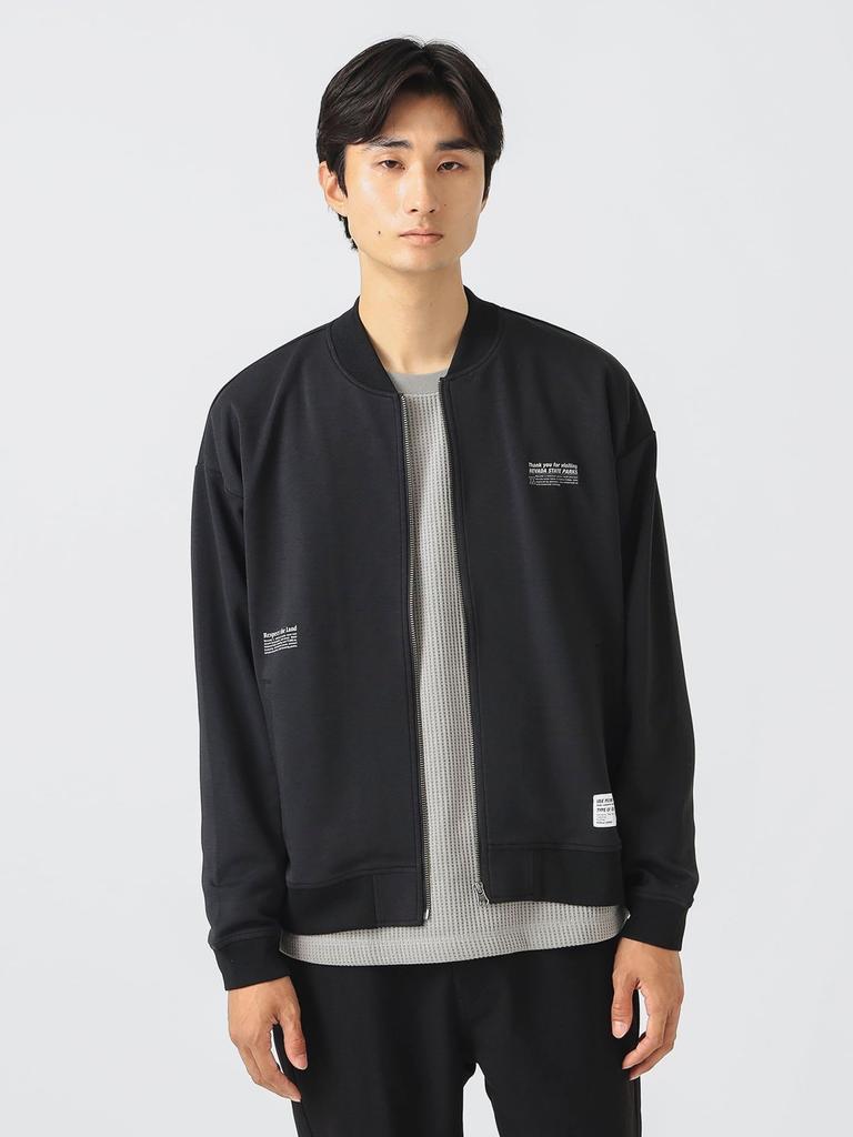 Beams Heart Men's Printed Cardboard MA-1 Sweatshirt (Moisture-Wicking, Quick-Drying, and Pill-Resistant), Black, Size M