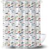 Fish Shower Curtain Ocean Animal Modern Multi-Color Fish Art Polyester Fabric Shower Curtain 72X72Inches