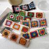 Pastoral Bandana Turban Crochet Hair Scarf Color Matching Hairband Knitted Headband for Women Trend Y2K Hair Accessory