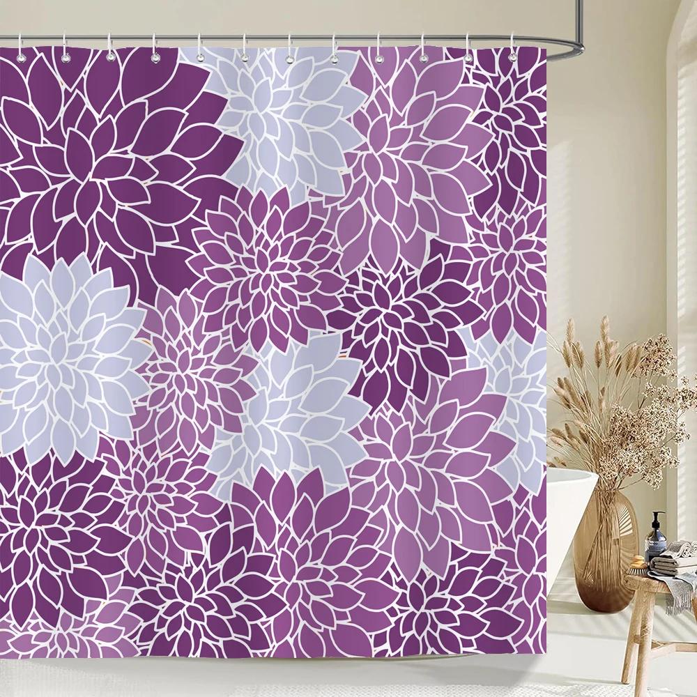 Waterproof Polyester Colorful Shower Curtain Modern Color Print For Bathroom Curtain Long 180*200Cm Shower Curtains Cortina