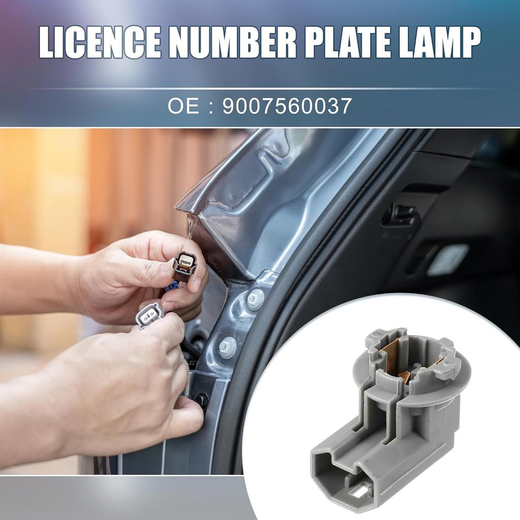 License Number Plate Lamp Light Socket Number Plate Lamp Light Socket for Lexus RX350 2004-2010 Plastic Gray