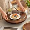 Ru Han Acacia Wood Round Storage Tray