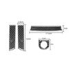 4Pcs Carbon Fiber Interior Center Storage Cover Trim For Subaru Forester