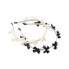 Headwear Pearl Hair Band Ins Pearl Hair Hoop Elegant Bow Headband  Girl