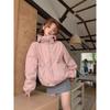 Spring and Autumn New Hooded Short Jacket Women's Design Sense Small Casual Loose Jacket Top