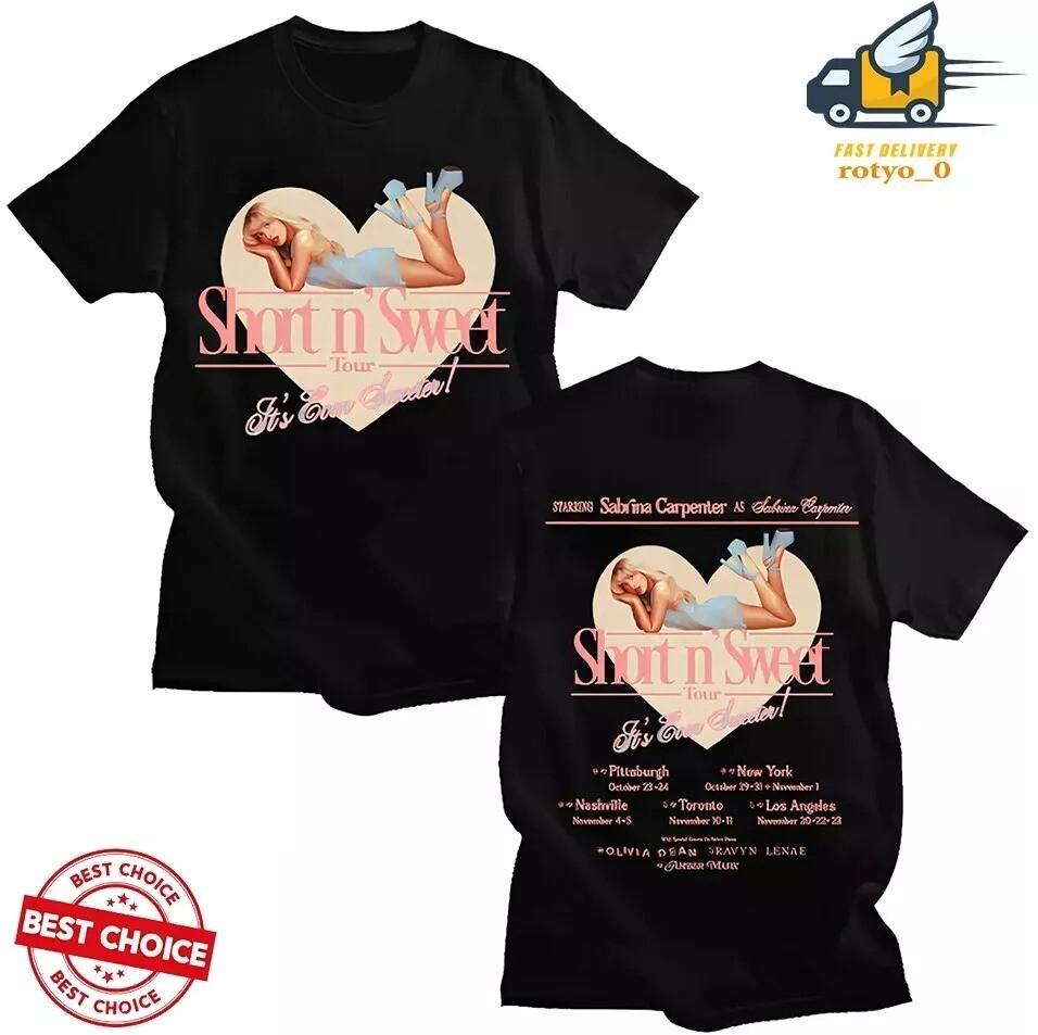 NEW Sabrina Carpenter Shot N  Weet Tour 2025 T-Shirt Unisex T-Shirt XXL