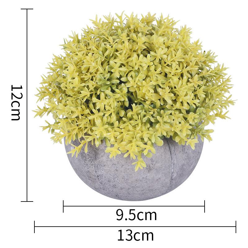 Planta de Simulación Planta en Maceta Decoración de Escritorio de Oficina Adorno de Planta Verde Planta en Maceta Bola de Hierba Planta Verde Milán Eucalipto