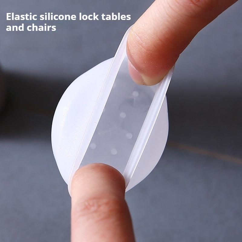 4PCS Silicone Table and Chair Foot Covers White Gray Table and Chair Protective Covers Non-slip Chair Foot Covers Silent Covers Stool Foot Covers