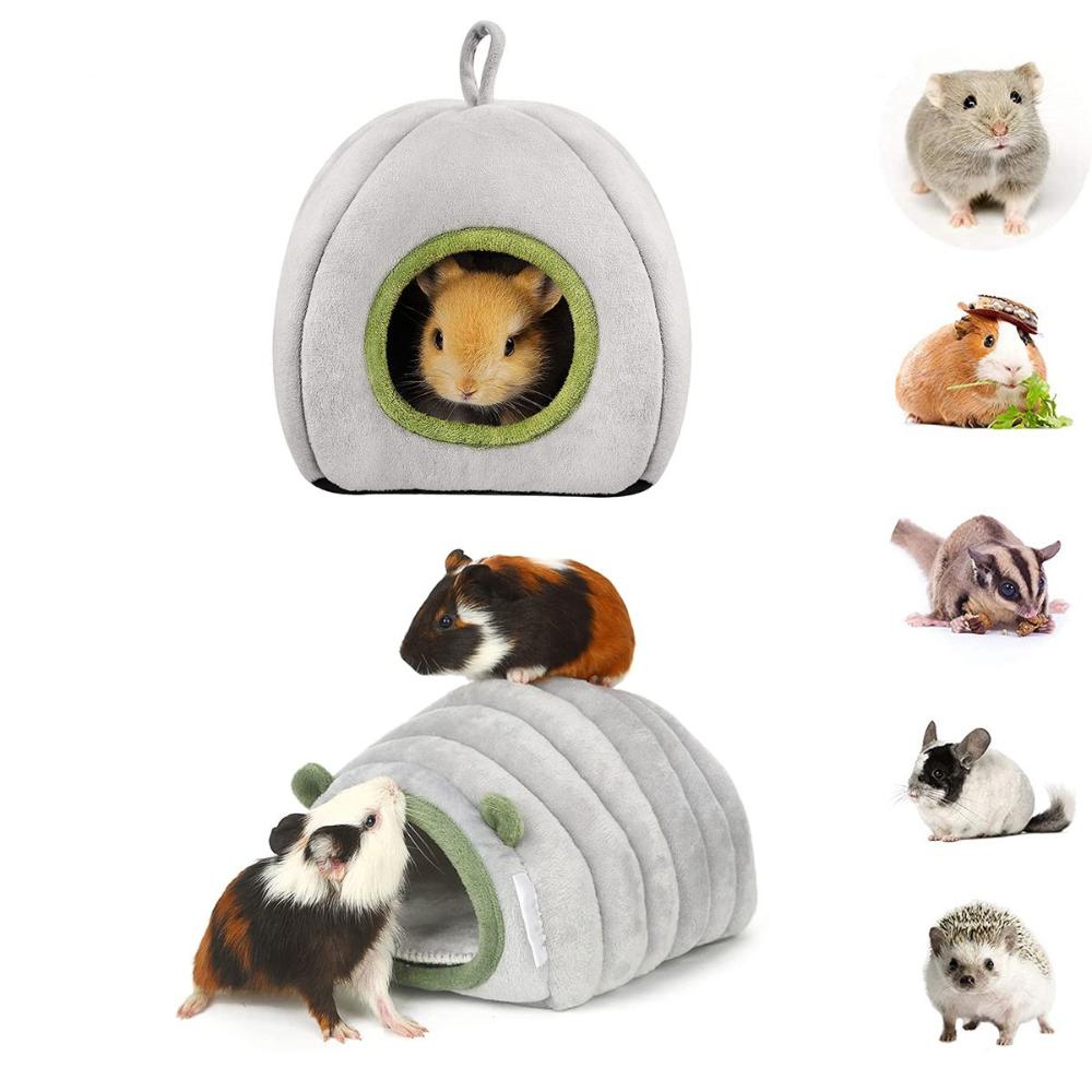 Hedgehog Ferrets Plush Warm Cozy Guinea Pig Cave Bed Hideout Pet Tent Hamster House