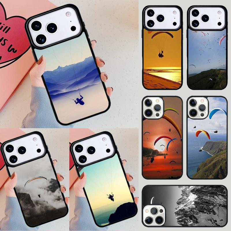 Paragliding Paraglider Phone Case For iPhone 17 Air 14 15 13 12 Max Cover For Apple 16e 11 Pro Max Plus Coque