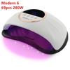 Modern 6 268W Nail Dryer LED Nail Lamp UV Lamp for Curing All Gel Nail Polish With Motion Sensing Manicure Pedicure Salon Tool