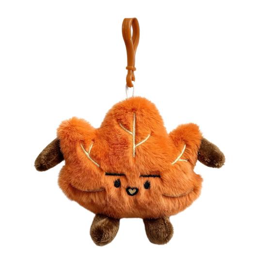 

Maple Leaf Plush Keychain Cartoon Anime Leaves Plush Toy Backpack Bag Charm Cute Autumn Themed Accessory