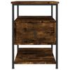 Nightstand Smoked Oak 40 X 42 X 56 Cm Engineered Wood