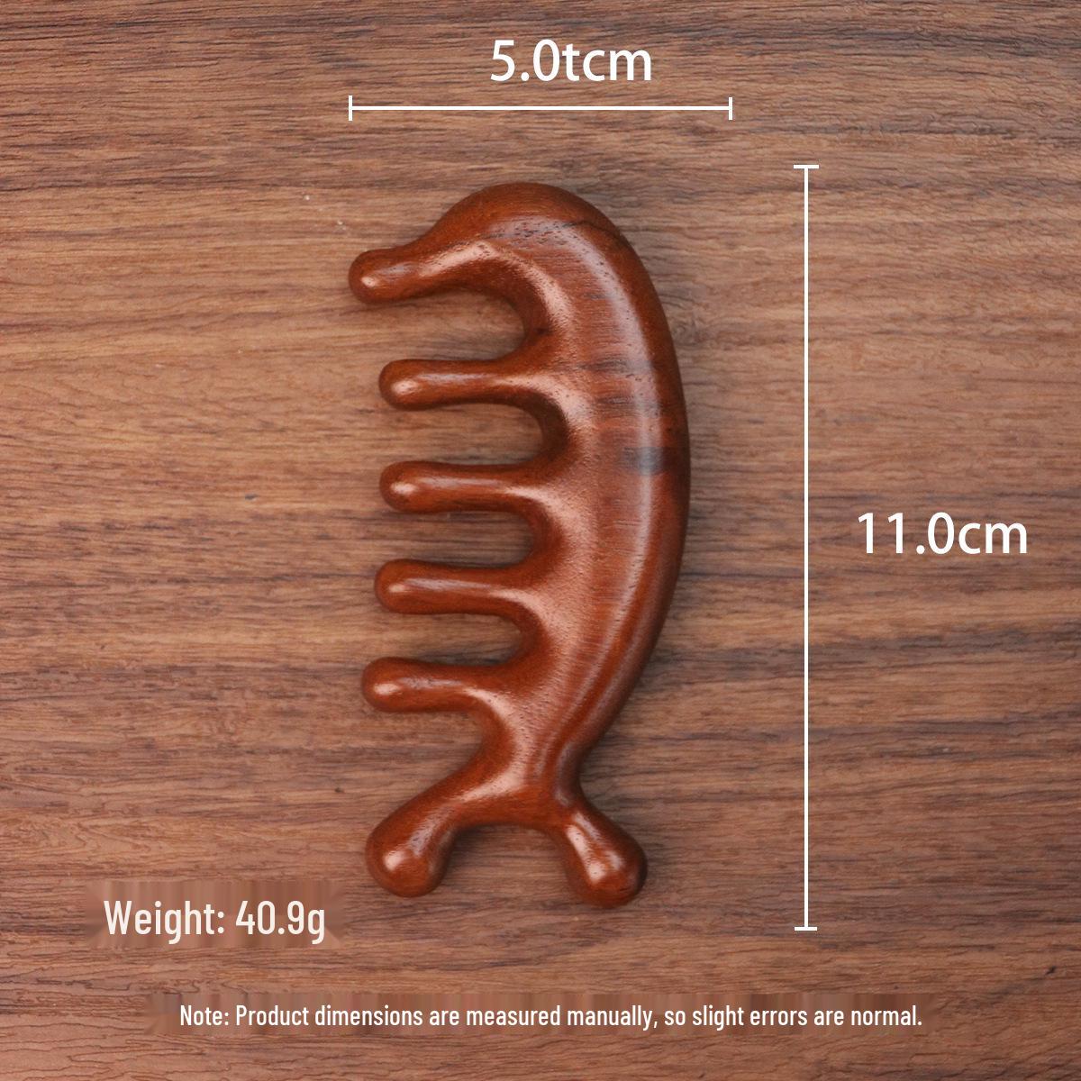 

Расческа для меридианного массажа из сандалового дерева - Расческа из массива дерева с дизайном морского льва для домашнего использования