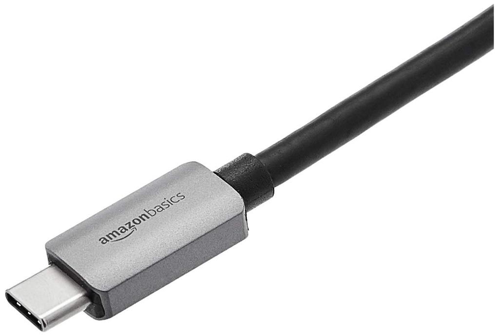 Amazon Basics USB-C 3.1 Male To HDMI Female Adapter, 4K@60Hz, 4.3 X 3.7 X 1.1cm, Gray