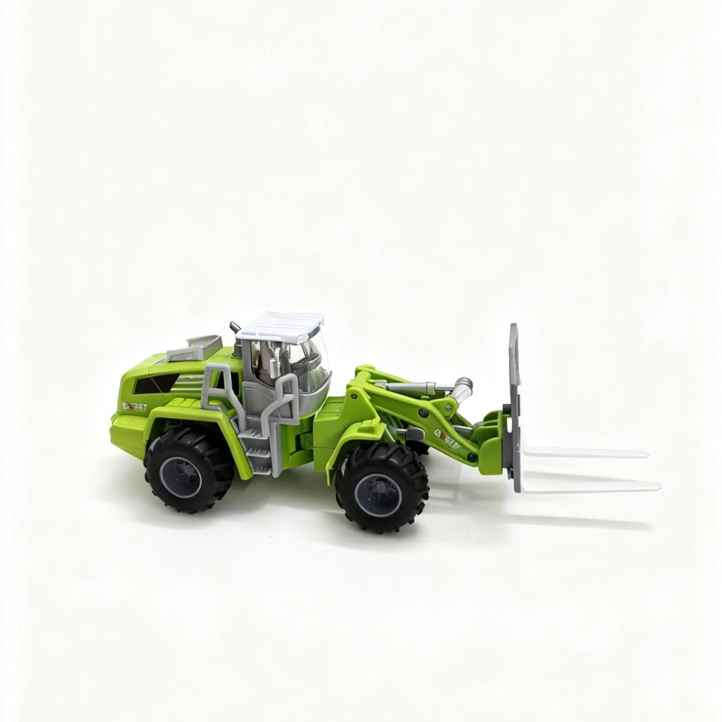 Alloy ABS Drop-Resistant Toy Forklift Construction Set for Boys Ages 3-6