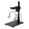 Aluminum Alloy Universal Digital Microscope Stand with LED Gooseneck Lights Dual Light Source Holder Bracket Practical