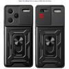 Pro Xiaomi Redmi Note 13 Pro + Pouzdro Redmi Note 13 pro Plus Magnetický Kroužek Držák Pancéřové Pouzdro na Telefon Posuvný Kryt Kamery Zadní Kryt