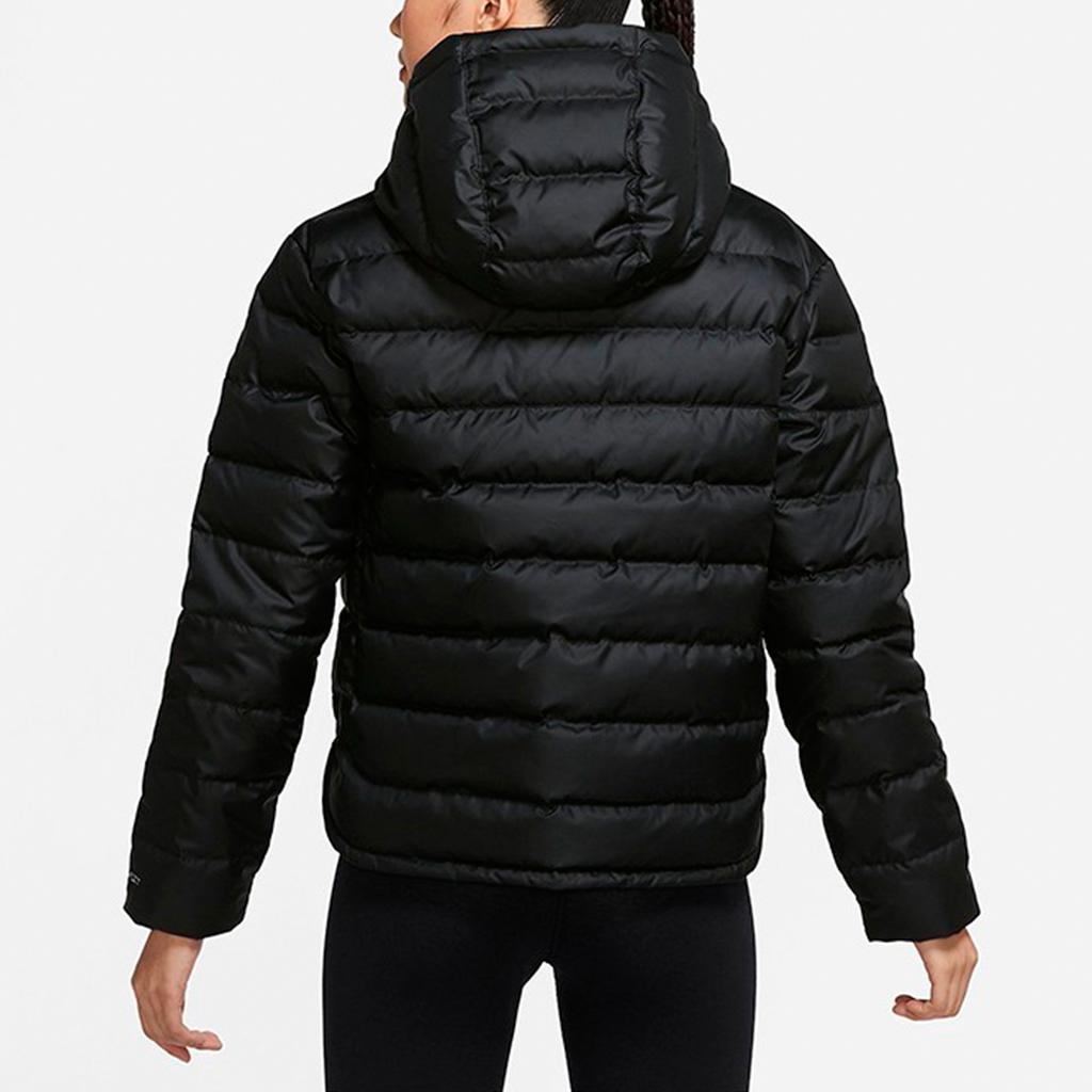 Nike Sports Casual Warm Hooded Down Jacket Winter Women Jacket Black DH4074-010