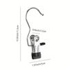 5pcs Stainless Steel Foldable 3-Shaped Hook Clips - Multifunctional Clothes Drying Clips with Non-Slip, Non-Marking, Rust-Proof Design - Perfect