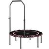 40" Foldable Fitness Trampoline Rebounder with Handle, Pink