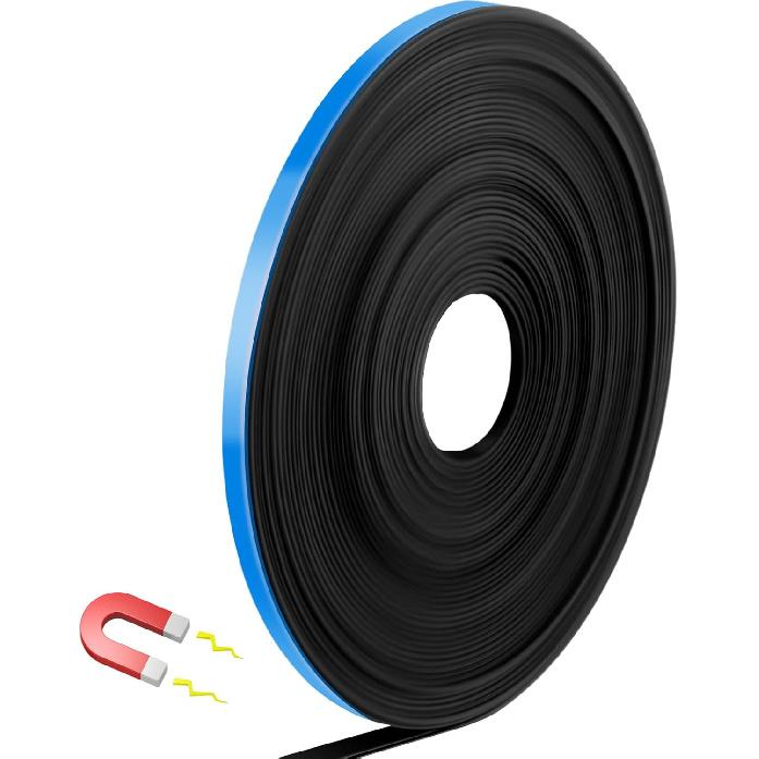 Magnetic Tape Roll Thin Strips, 0.39 Inch x 33 Feet Magnetic Board Dividers Whiteboard Graphic Decorative Tape Marking Line for Classroom Office Art