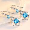 Korean Style Four-Leaf Clover Zirconium Earrings – Trendy Fashion Ear Hooks